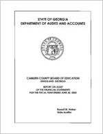 Camden County Board of Education, Kingsland, Georgia, report on audit of the financial statements for the fiscal year ended June 30, 2002