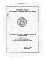 Chattahoochee County Board of Education, Cusseta, Georgia, report on audit of the financial statements for the fiscal year ended June 30, 2001
