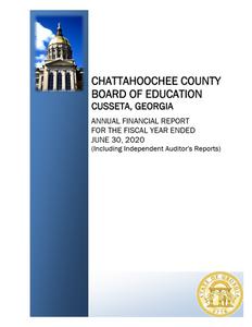 Chattahoochee County Board of Education, Cusseta, Georgia, annual financial report for the fiscal year ended June 30, 2020 (including independent auditor's reports)