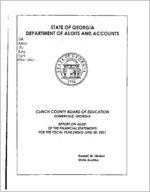 Clinch County Board of Education, Homerville, Georgia, report on audit of the financial statements for the fiscal year ended June 30, 2001