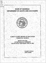 Clinch County Board of Education, Homerville, Georgia, report on audit of the financial statements for the fiscal year ended June 30, 2002