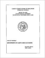 Clinch County Board of Education, Homerville, Georgia, report on audit of the financial statements for the fiscal year ended June 30, 2003