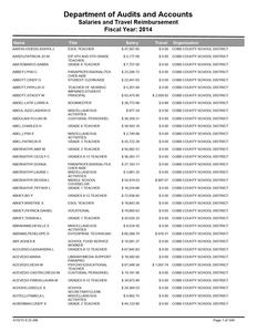 Salaries and travel reimbursement, 2014 June 30 (Cobb County School District)