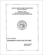 Coffee County Board of Education, Douglas, Georgia, report on audit of the financial statements for the fiscal year ended June 30, 2004