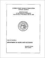 Coffee County Board of Education, Douglas, Georgia, report on audit of the financial statements for the fiscal year ended June 30, 2008