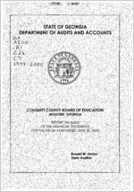 Colquitt County Board of Education, Moultrie, Georgia, report on audit of the financial statements for the fiscal year ended June 30, 2000