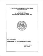 Colquitt County Board of Education, Moultrie, Georgia, report on audit of the financial statements for the fiscal year ended June 30, 2003
