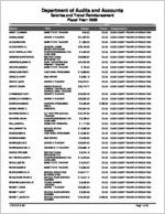 Cook County Board of Education, Adel, Georgia, report on salary and travel for the fiscal year ended June 30, 2009