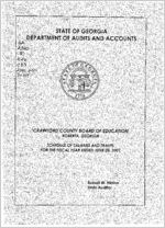 Crawford County Board of Education, Roberta, Georgia, schedule of salaries and travel for the fiscal year ended June 30, 2001