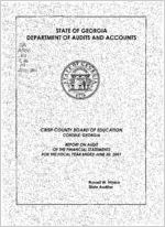 Crisp County Board of Education, Cordele, Georgia, report on audit of the fiscal year ended June 30, 2001