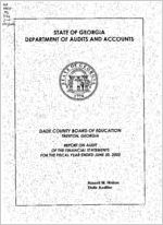 Dade County Board of Education, Trenton, Georgia, report on audit of the financial statements for the fiscal year ended June 30, 2002