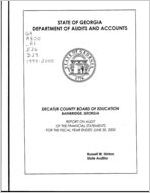 Decatur County Board of Education, Bainbridge, Georgia, report on audit of the financial statements for the fiscal year ended June 30, 2000