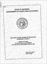 Decatur County Board of Education, Bainbridge, Georgia, report on audit of the financial statements for the fiscal year ended June 30, 2002
