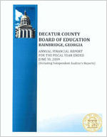 Decatur County Board of Education, Bainbridge, Georgia, annual financial report for the fiscal year ended June 30, 2009 (including independent accountant's reports)