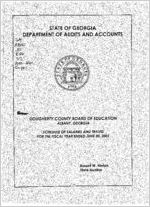 Dougherty County Board of Education, Albany, Georgia, schedule of salaries and travel, for the fiscal year ended June 30, 2001
