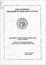 Dougherty County Board of Education, Albany, Georgia, schedule of salaries and travel, for the fiscal year ended June 30, 2002