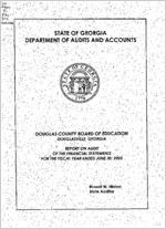 Douglas County Board of Education, Douglasville, Georgia, report on audit of the financial statements for the fiscal year ended June 30, 2002