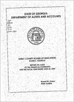 Early County Board of Education, Blakely, Georgia, report on audit of the financial statements for the fiscal year ended June 30, 2001