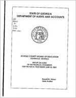 Echols County Board of Education, Statenville, Georgia, report on audit of the financial statements for the fiscal year ended June 30, 2001