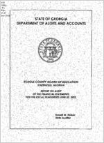 Echols County Board of Education, Statenville, Georgia, report on audit of the financial statements for the fiscal year ended June 30, 2002