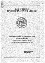 Effingham County Board of Education, Springfield, Georgia, schedule of salaries and travel for the fiscal year ended June 30, 2002