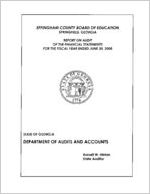 Effingham County Board of Education, Springfield, Georgia, report on audit of the financial statements for the fiscal year ended June 30, 2008