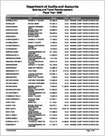 Emanuel County Board of Education, Swainsboro, Georgia, report on salary and travel for the fiscal year ended June 30, 2009