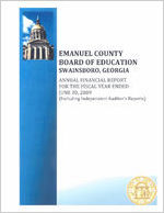 Emanuel County Board of Education, Swainsboro, Georgia, annual financial report for the fiscal year ended June 30, 2009 (including independent auditor's reports)