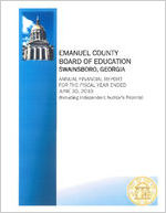 Emanuel County Board of Education, Swainsboro, Georgia, annual financial report for the fiscal year ended June 30, 2010 (including independent auditor's reports)