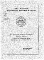 Evans County Board of Education, Claxton, Georgia, schedule of salaries and travel for the fiscal year ended June 30, 2001