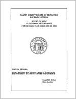 Fannin County Board of Education, Blue Ridge, Georgia, report on audit of the financial statements for the year ended June 30, 2005