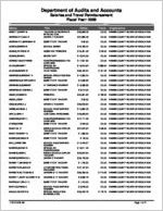 Fannin County Board of Education, Blue Ridge, Georgia, report on salary and travel for the fiscal year ended June 30, 2009