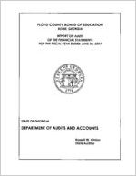 Floyd County Board of Education, Rome, Georgia, report on audit of the financial statements for the fiscal year ended June 30, 2007