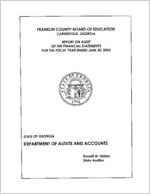 Franklin County Board of Education, Carnesville, Georgia, report on audit of the financial statements for the fiscal year ended June 30, 2003