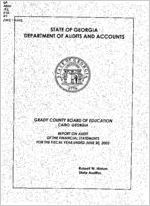 Grady County Board of Education, Cairo, Georgia, report on audit of the financial statements for the fiscal year ended June 30, 2002