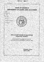 Hall County Board of Education, Gainesville, Georgia, schedule of salaries and travel, year ended June 30, 2000