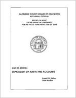 Haralson County Board of Education, Buchanan, Georgia, report on audit of the financial statements for the fiscal year ended June 30, 2008