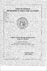 Harris County Board of Education, Hamilton, Georgia, report on audit of the financial statements for the fiscal year ended June 30, 2000