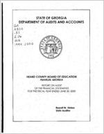 Heard County Board of Education, Franklin, Georgia, report on audit of the financial statements for the fiscal year ended June 30, 2000
