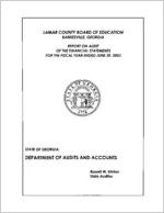 Lamar County Board of Education, Barnesville, Georgia, report on audit of the financial statements for the fiscal year ended June 30, 2003