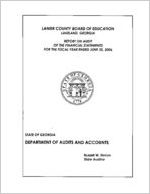 Lanier County Board of Education, Lakeland, Georgia, report on audit of the financial statements for the fiscal year ended June 30, 2006