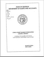 Long County Board of Education, Ludowici, Georgia, schedule of salaries and travel for the fiscal year ended June 30, 2000