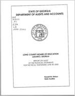 Long County Board of Education, Ludowici, Georgia, report on audit of the financial statements for the fiscal year ended June 30, 2000