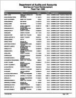 Lowndes County Board of Education, Valdosta, Georgia, report on salary and travel for the fiscal year ended June 30, 2009