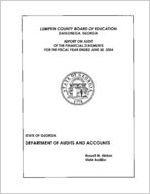 Lumpkin County Board of Education, Dahlonega, Georgia, report on audit of the financial statements for the fiscal year ended June 30, 2004