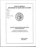 Macon County Board of Education, Oglethorpe, Georgia, schedule of salaries and travel for the fiscal year ended June 30, 2000