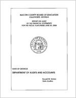 Macon County Board of Education, Oglethorpe, Georgia, report on audit of the financial statements for the fiscal year ended June 30, 2004