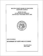Macon County Board of Education, Oglethorpe, Georgia, report on audit of the financial statements for the fiscal year ended June 30, 2005