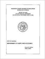 Madison County Board of Education, Danielsville, Georgia, report on audit of the financial statements for the fiscal year ended June 30, 2006