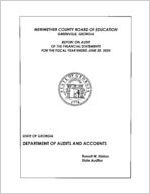 Meriwether County Board of Education, Greenville, Georgia, report on audit of the financial statements for the fiscal year ended June 30, 2004